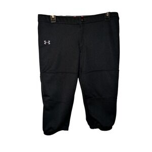 Under Armour Womens Black Softball Pants Knickers Youth YXL 100%‎ Polyester